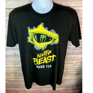 NASTY BEAST Hard Tea Graphic T-Shirt — Men’s Medium Black